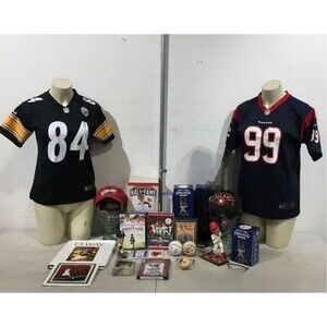 Sports Memorabilia Lot Bobbleheads hats game balls jerseys Pujols LeBron merch
